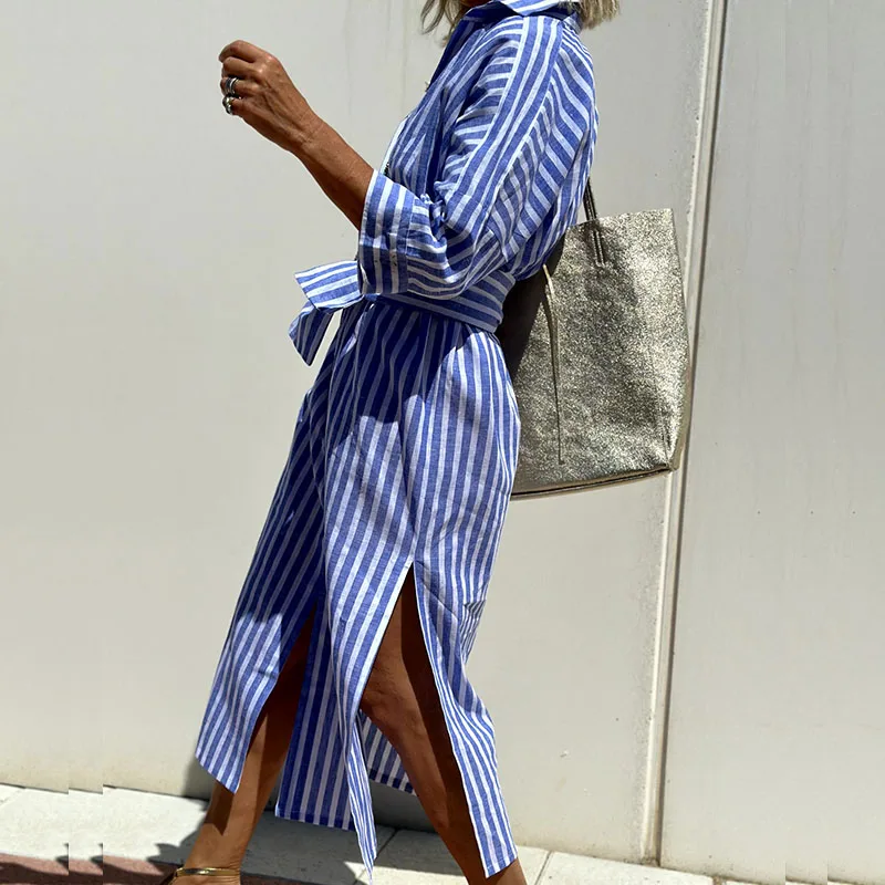 Linsey - Abito camicia a righe comodo