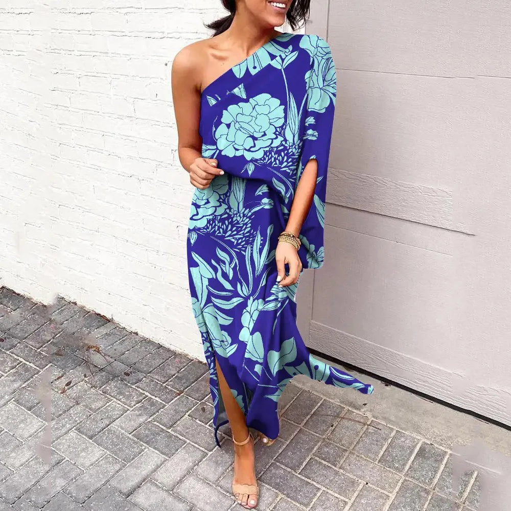 Wanda - Elegante abito con spalle inclinate per donne