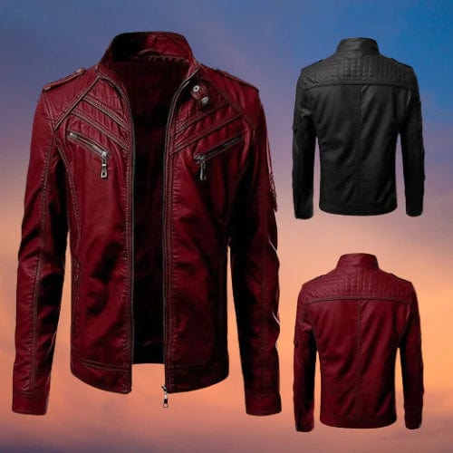 Lucas - Lussuosa giacca in pelle in look moderno