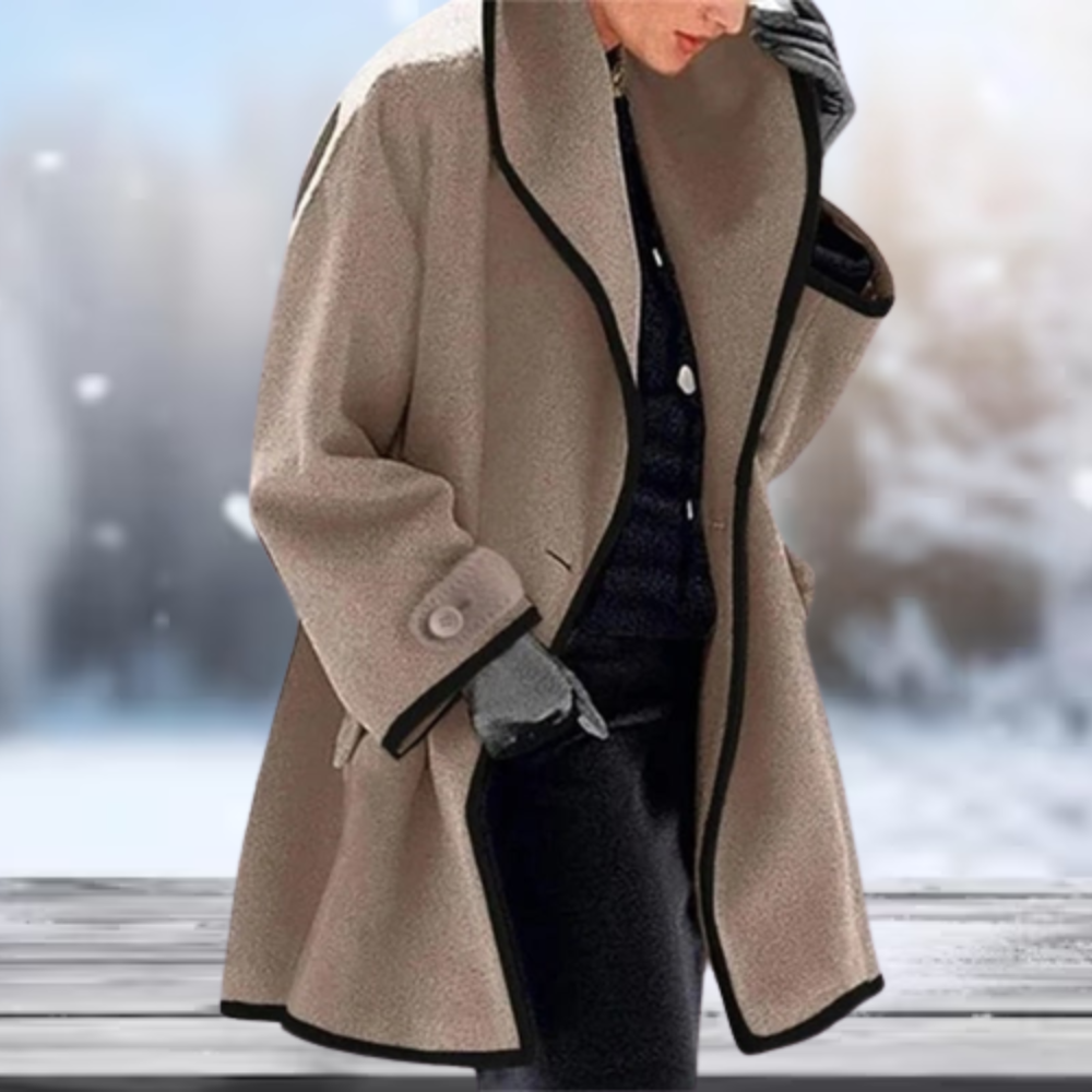 Serenova - Cappotto lungo in lana dallo stile rétro