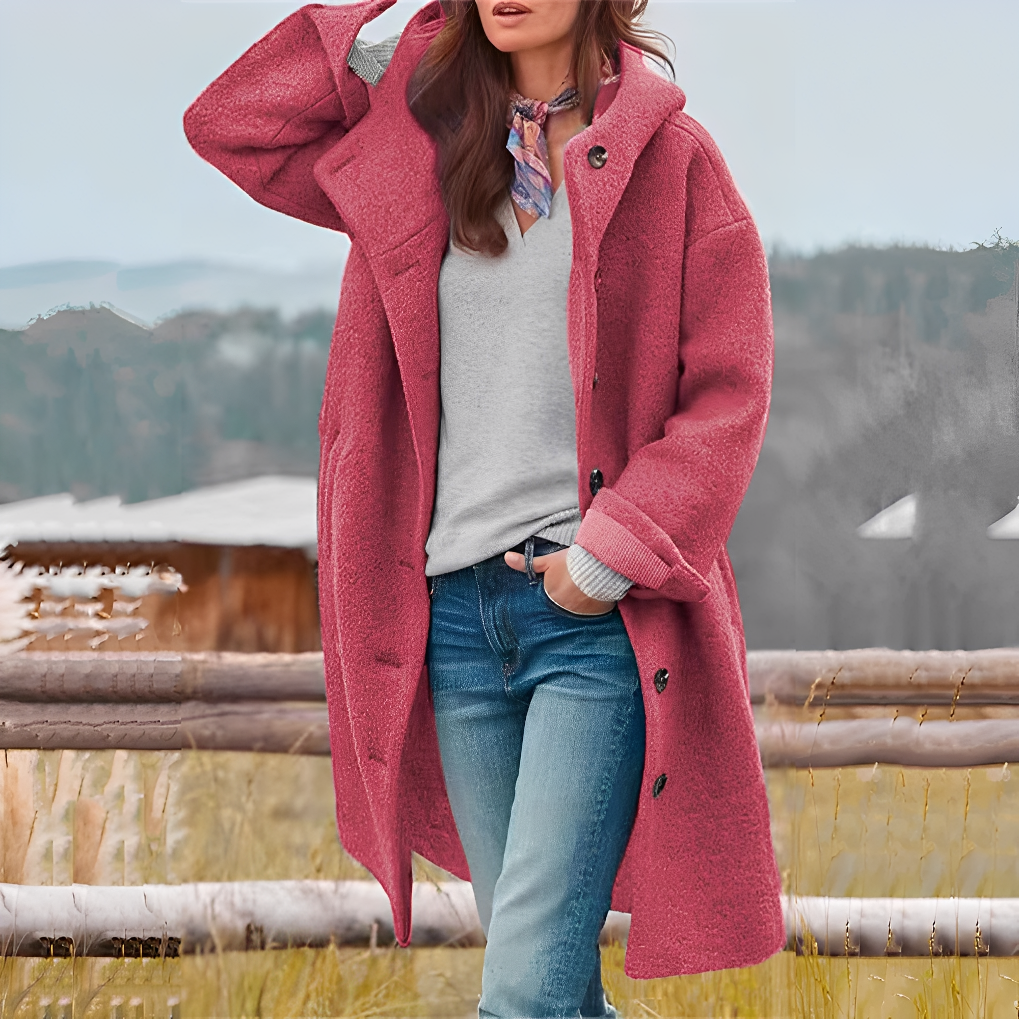 Charmaine - Elegante, caldo cappotto lungo per donne