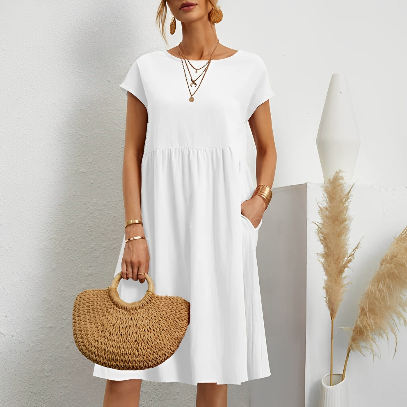 Rosalee - Vestito estivo senza maniche con tasche