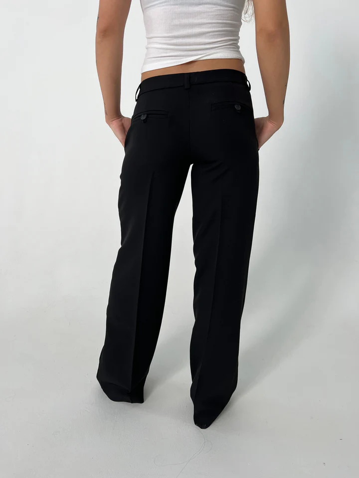 Vittoria – Pantaloni a Vita Alta con Gambe Larghe e Tasche