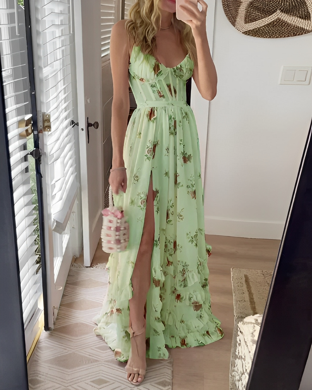 Alvena - Abito Sottile con Spacco e Cintura per Donne