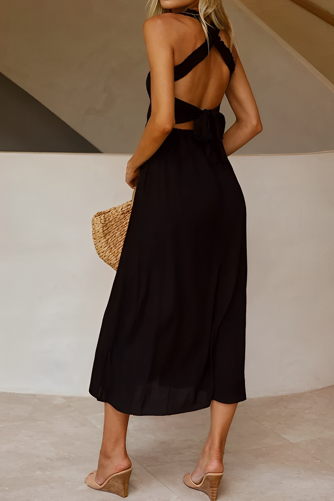 Emmeline - Elegante abito midi con tasche per donne