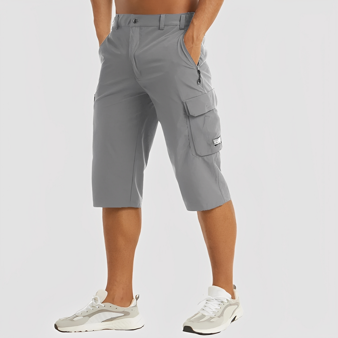 Adrienie - Pantaloni cargo elastici per uomo