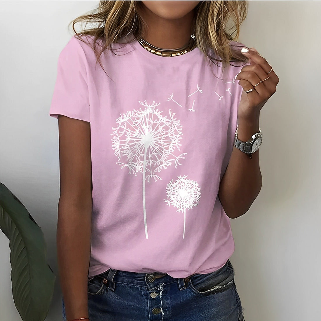 Noelene - T-shirt elegante da donna a maniche corte