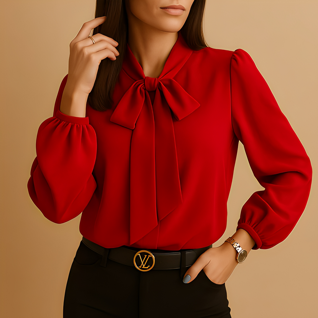 Blainne - Blusa elegante con fiocco per donne