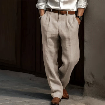 Carlos - Pantalone in lino retrò da uomo