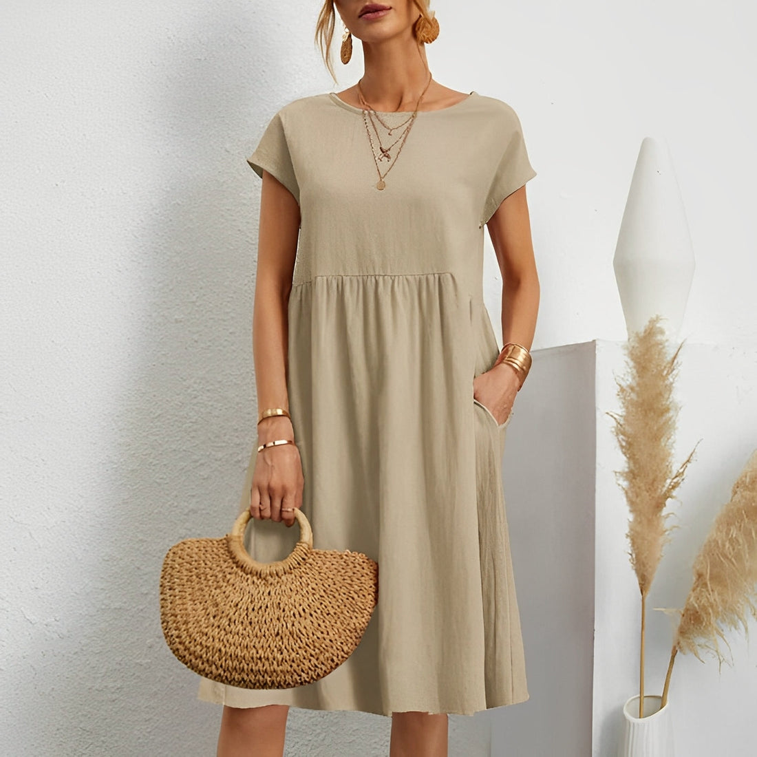 Rosalee - Vestito estivo senza maniche con tasche