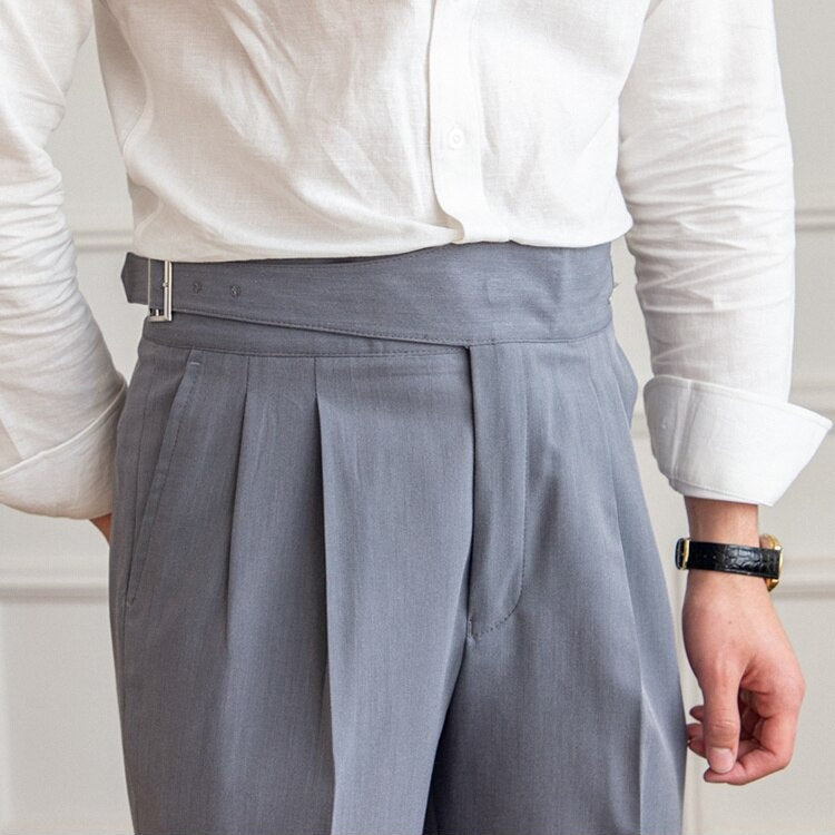 Bronson – Pantaloni casual con fibbia regolabile per uomo