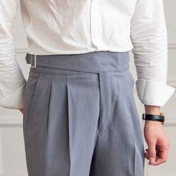 Bronson – Pantaloni casual con fibbia regolabile per uomo