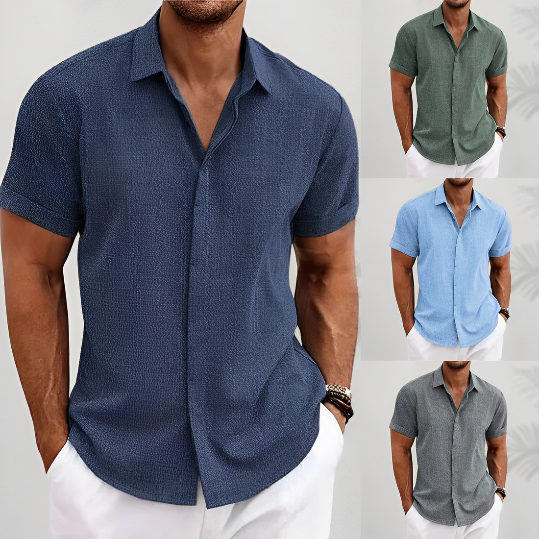Henrik – Camicia da uomo con bottoni