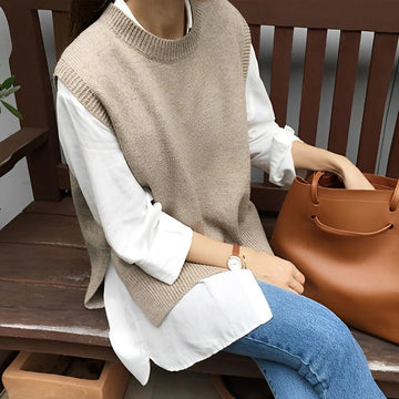 Emmeline - Elegante maglione senza maniche ampio per donne