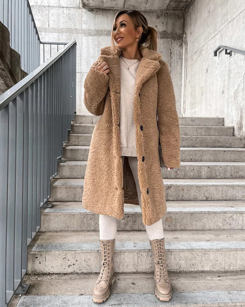 Georgiana - Elegante giacca in pelliccia sintetica per donne
