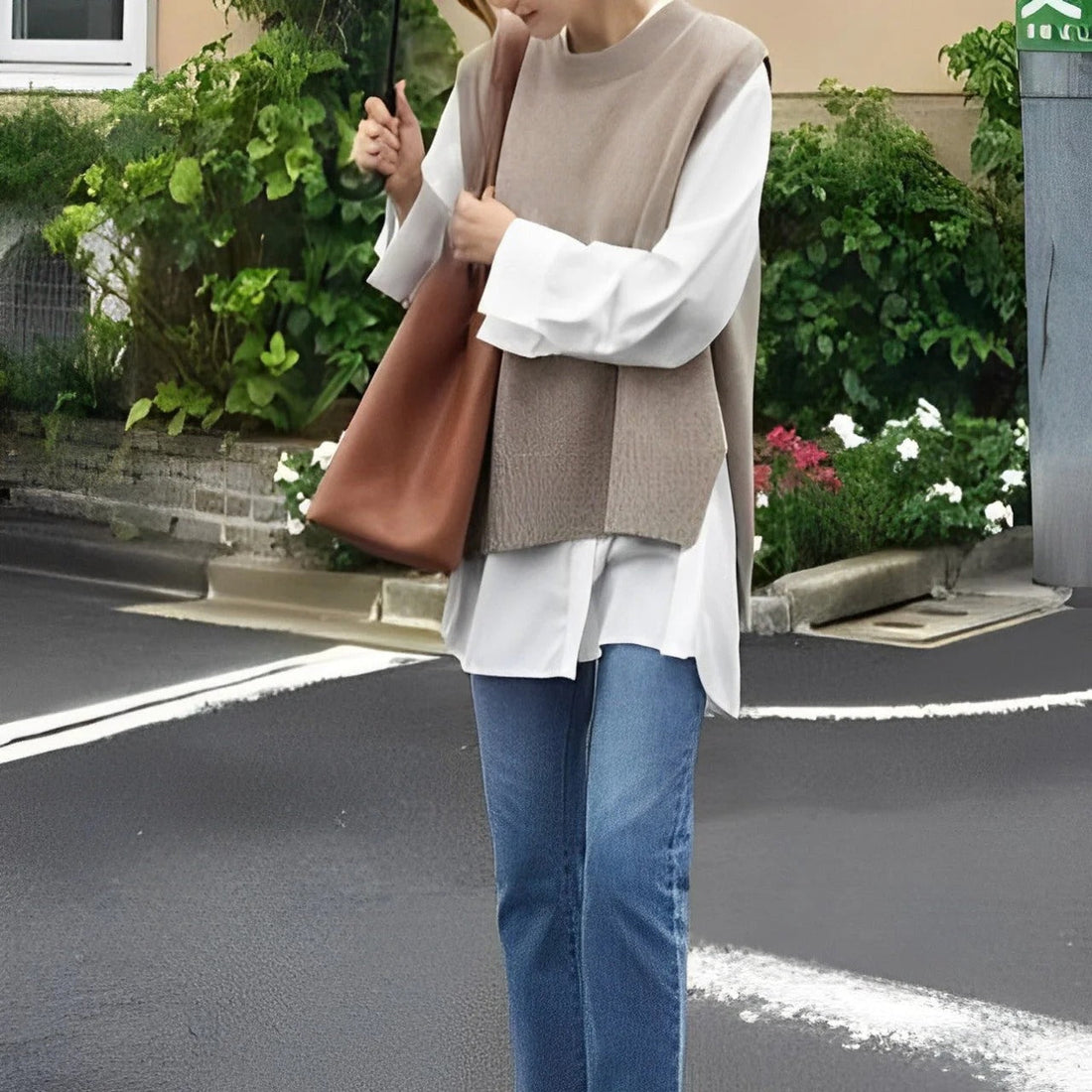 Emmeline - Elegante maglione senza maniche ampio per donne