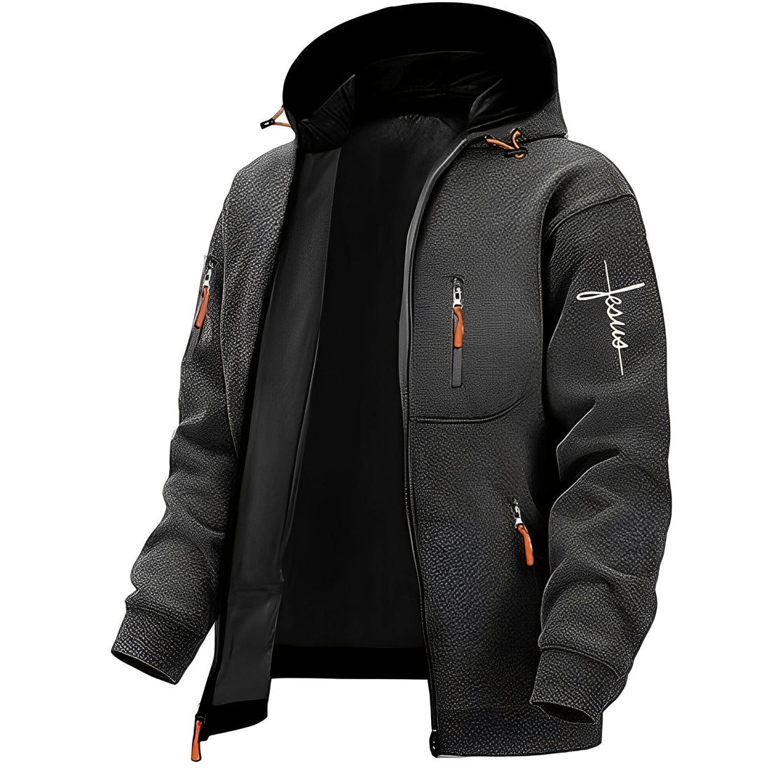 Lewin - Giacca casual calda con cappuccio per uomo