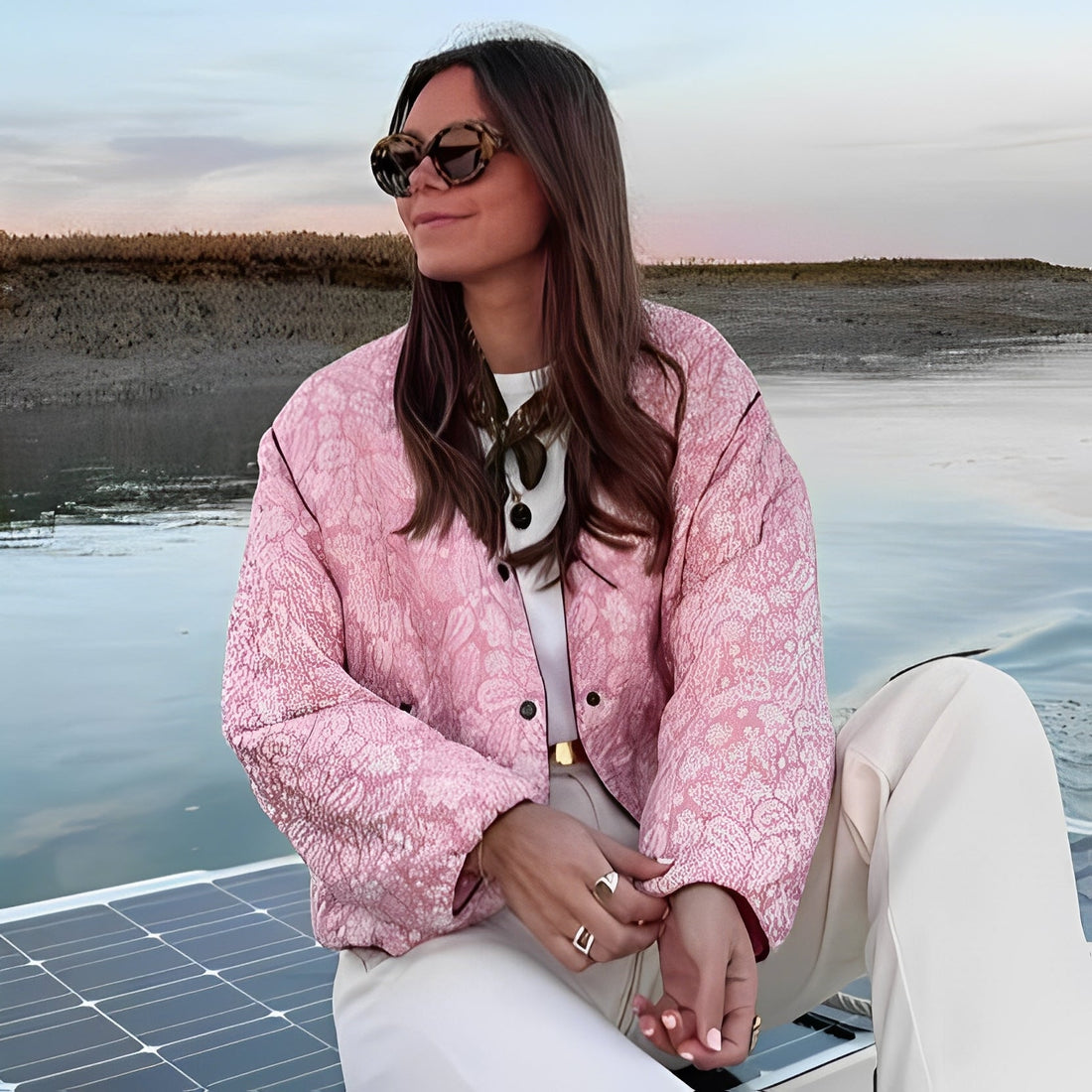 Katelyn - Giacca trapuntata patchwork casual per donne