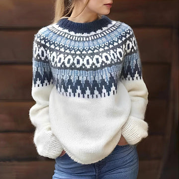 Holly - Classico maglione di lana con stampa per donne