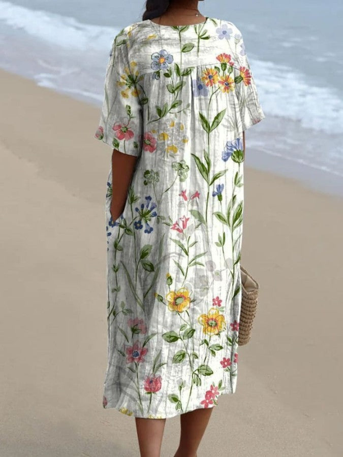 Marisol - Abito floreale casual in stile vintage
