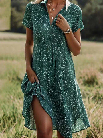 Khalea - Elegante Midi Abito Camicia Donna