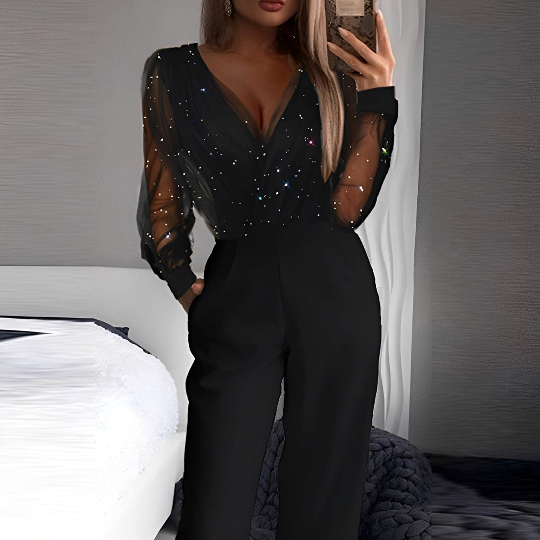 Morgana - Elegante tuta con gamba ampia per donne