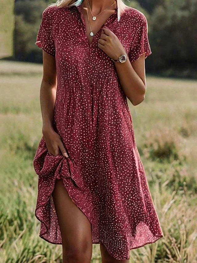 Khalea - Elegante Midi Abito Camicia Donna