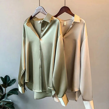Valgerda - Elegante camicia da donna in satin