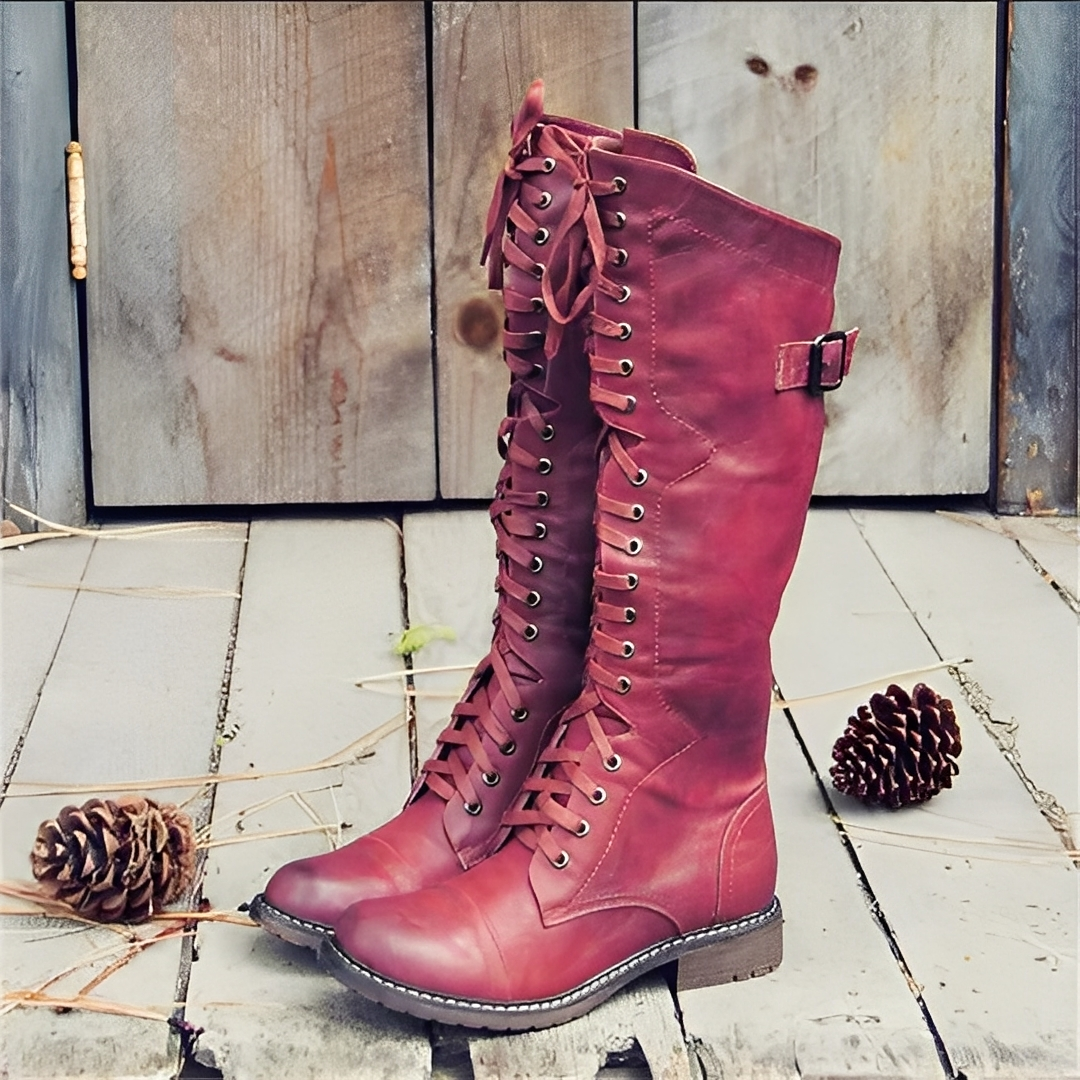 Désirée - Eleganti stivaletti alti con lacci per donne