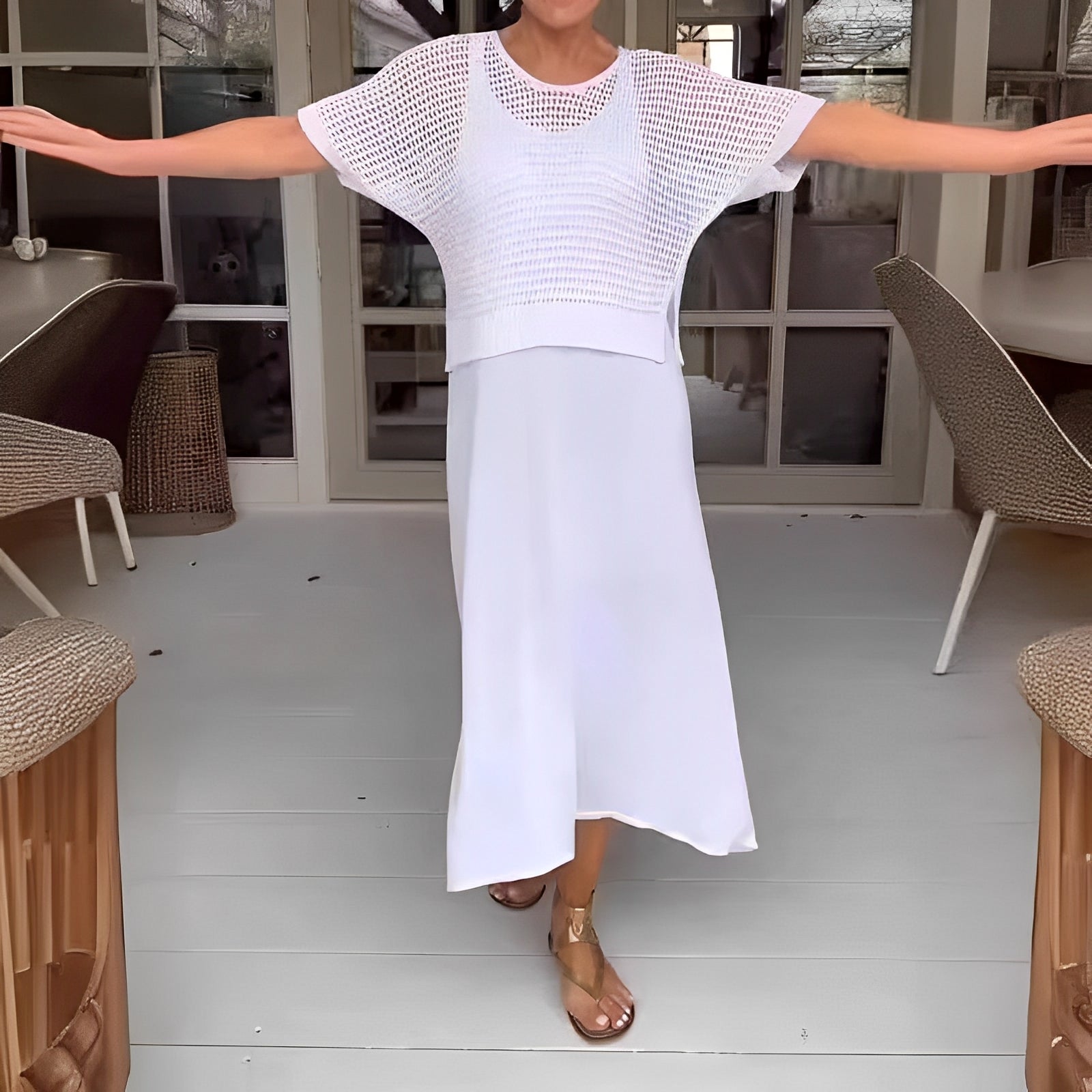 Salome - Elegante set in maglia a 2 pezzi per donne